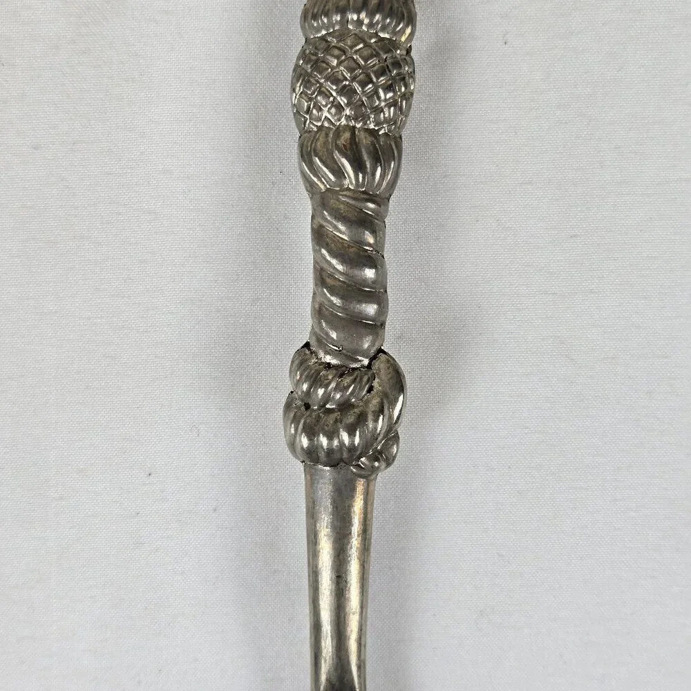 Vintage Silea Silver Plate Salad Servers Tassel Look Handles Heavy Weight